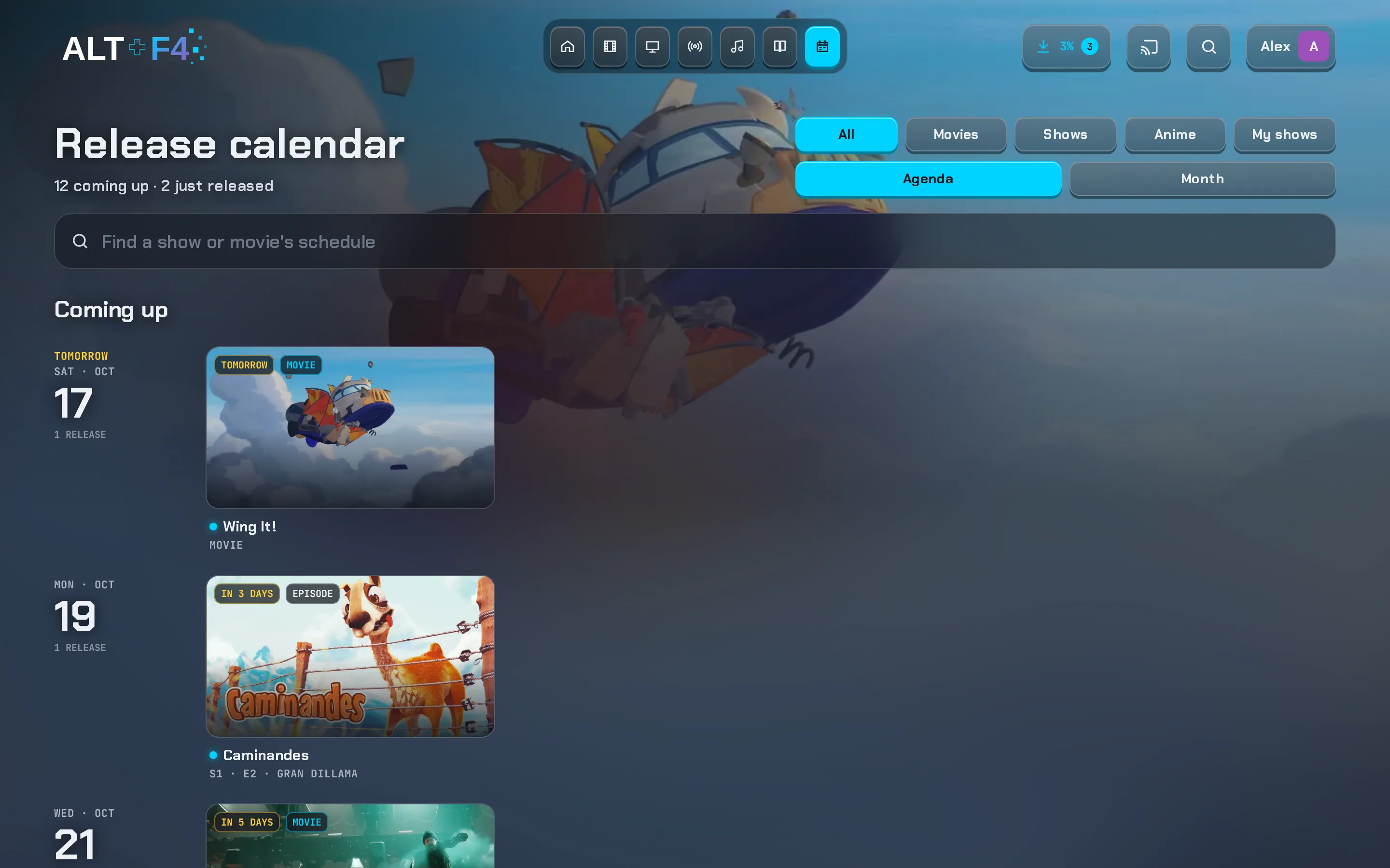 The release calendar