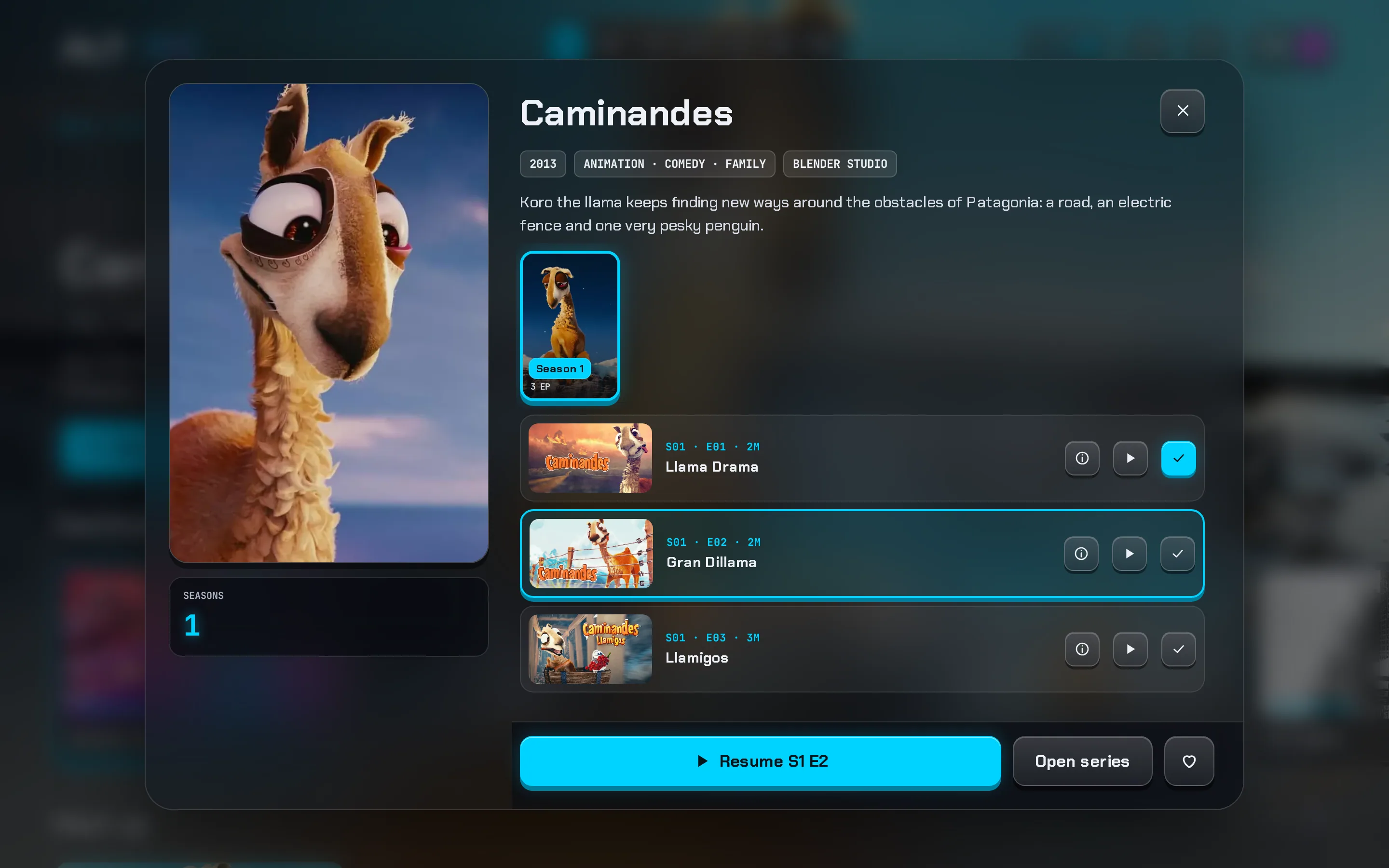 Quick details over Home with seasons and episodes